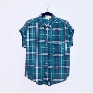NWOT! Anthropology Cloth & Stone S/S Plaid Shirt